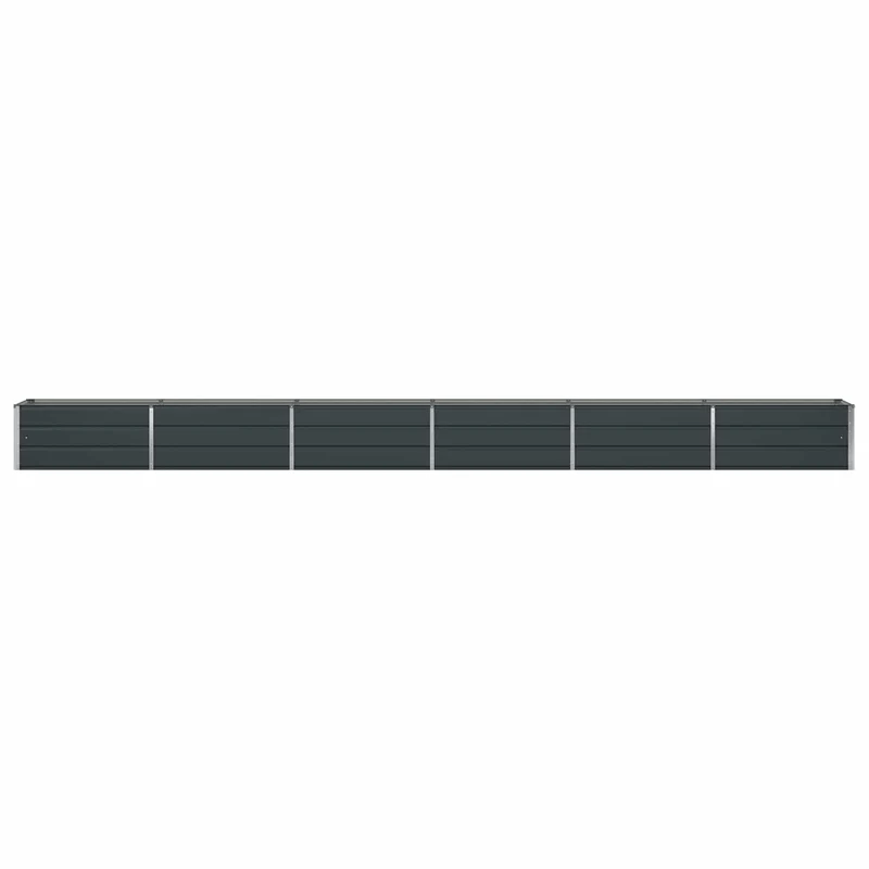 Jardinière extérieure moderne 580 x 50 x 45 cm solide design industriel en acier galvanisé anthracite 02_0059242