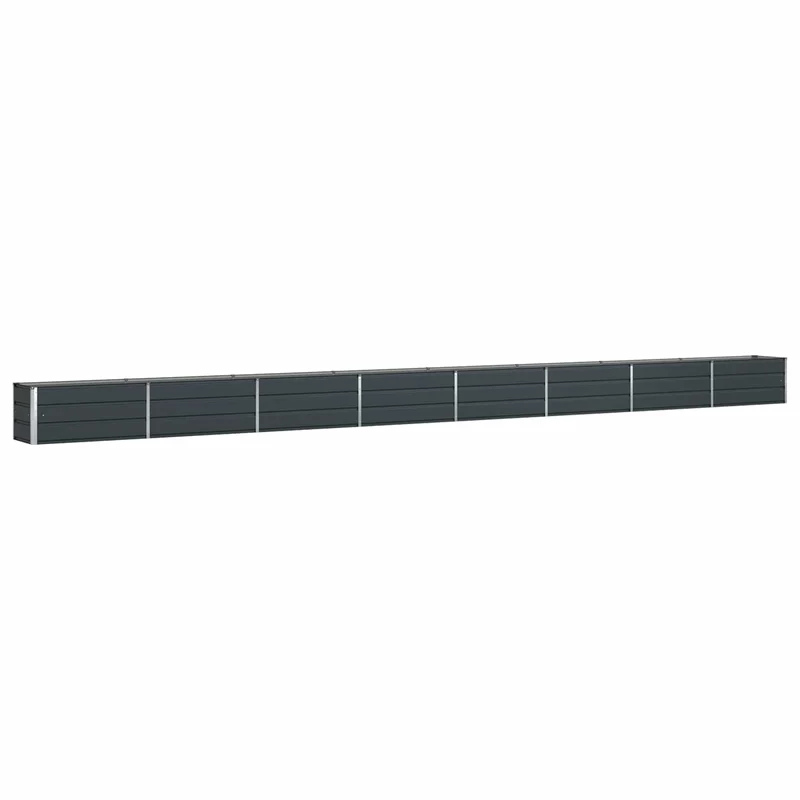 Jardinière moderne 480 x 50 x 45 cm utilisation extérieure design industriel en acier galvanisé anthracite 02_0059243