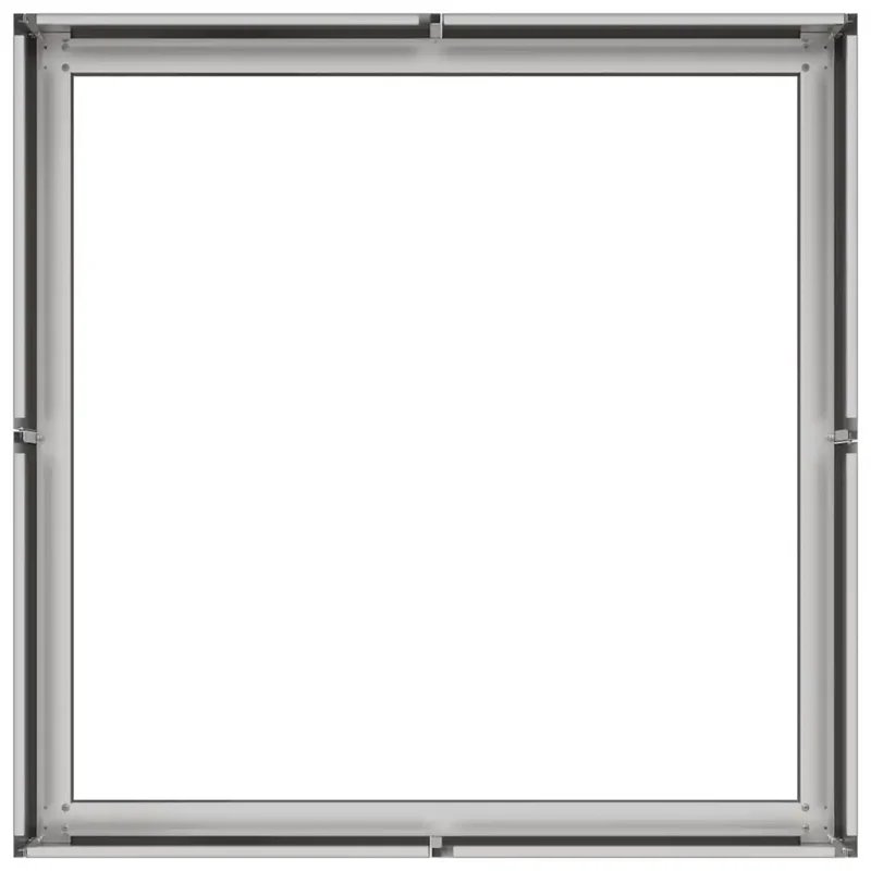 Jardinière carrée 80 x 80 x 30 cm avec support renforcé design moderne jardin extérieur en acier inoxydable 02_0051585