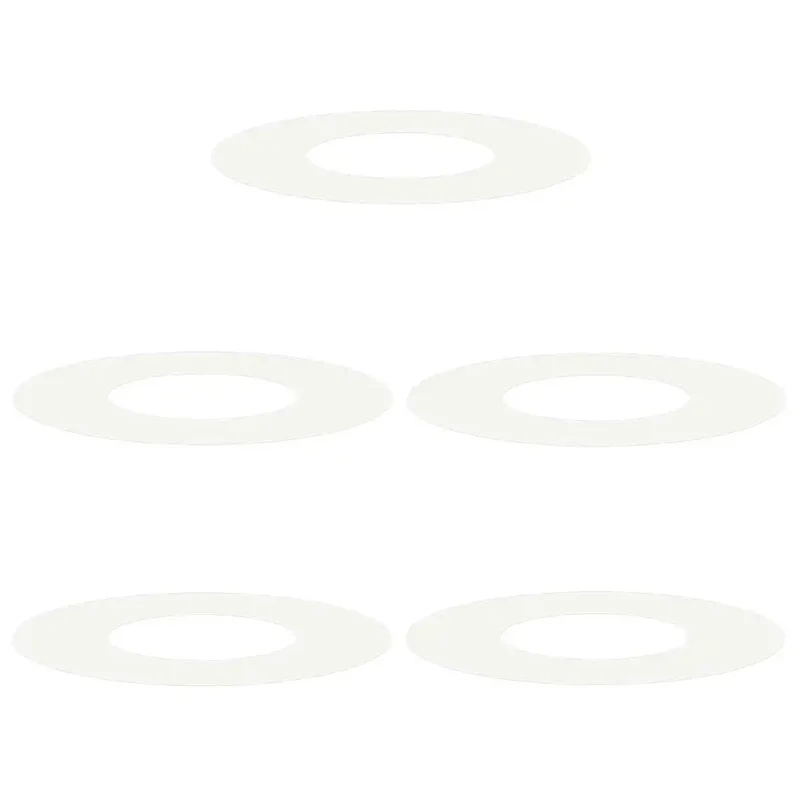Lot de 5 bagues d'arbre plates extérieur 60 x 60 cm en acier blanc moderne durable 02_0052288