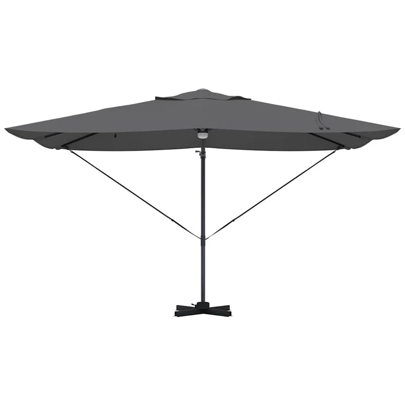 Parasol déporté design moderne inclinable 351 x 250 x 253 cm en polyester anthracite 02_0058733