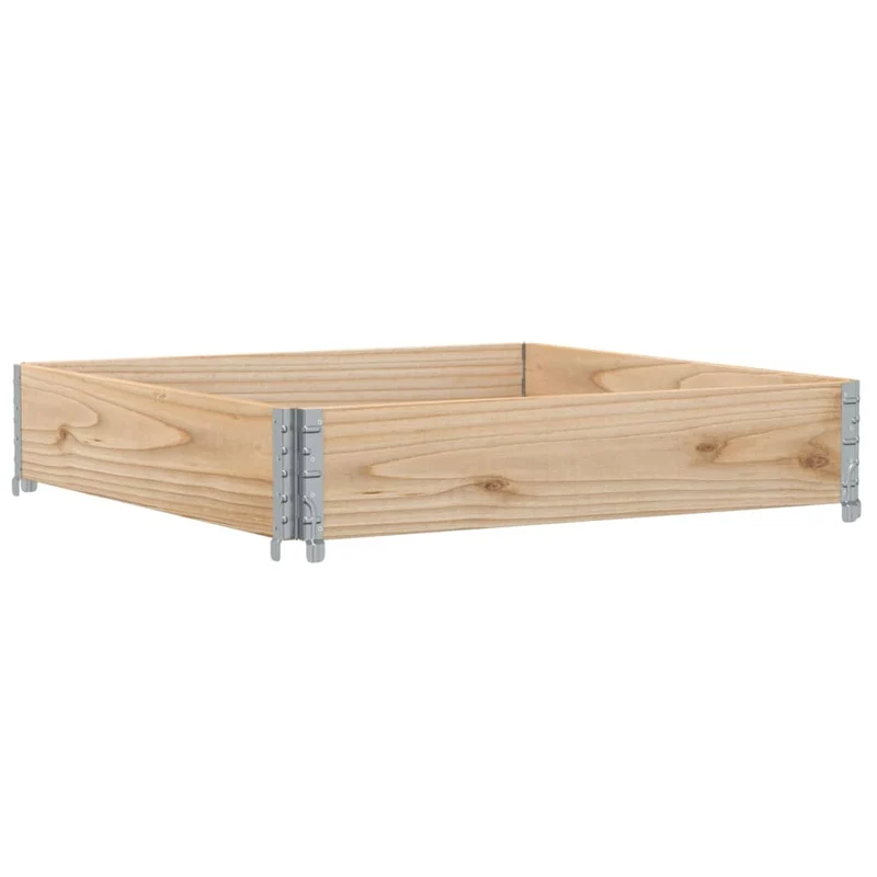 Jardinière bac lit surélevé plantes fleurs terrasse jardin 100 x 100 cm bois de pin massif marron 02_0037238