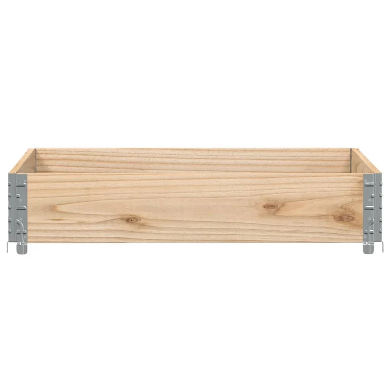 Jardinière bac lit surélevé plantes fleurs terrasse jardin 100 x 100 cm bois de pin massif marron 02_0037238