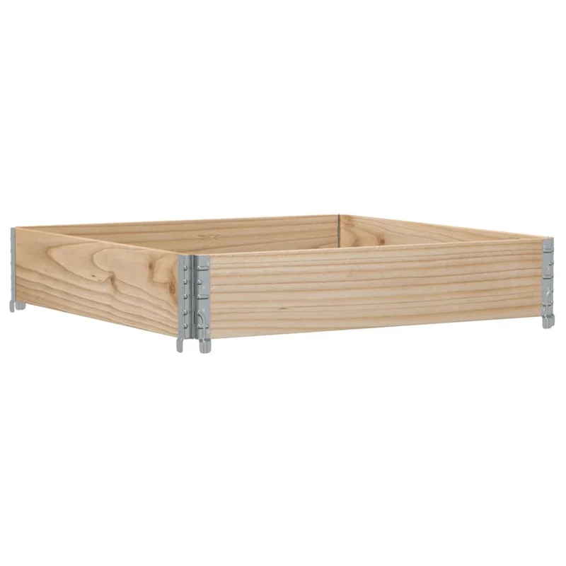 Jardinière bac lit surélevé plantes fleurs terrasse jardin 100 x 100 cm bois de pin massif marron 02_0037238