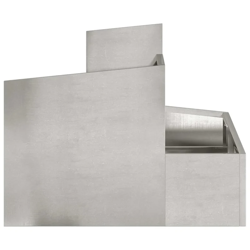 Cache-pot de jardin design moderne extérieur 60 x 60 x 50 cm en acier inoxydable argent 02_0052215