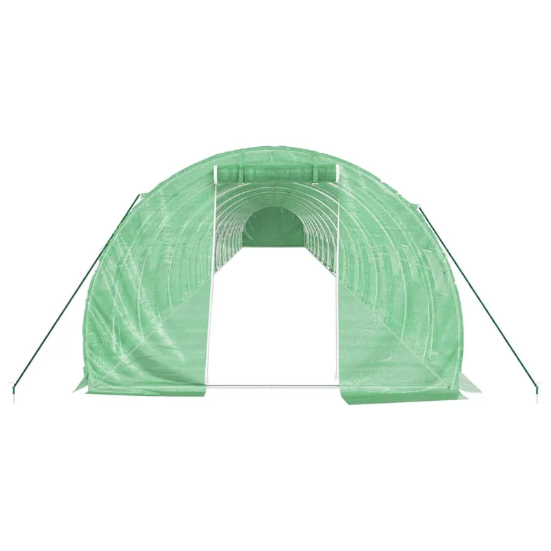 Serre tente abri plante fleur légumes avec cadre en acier 72 m² 24 x 3 x 2 m vert 02_0044628