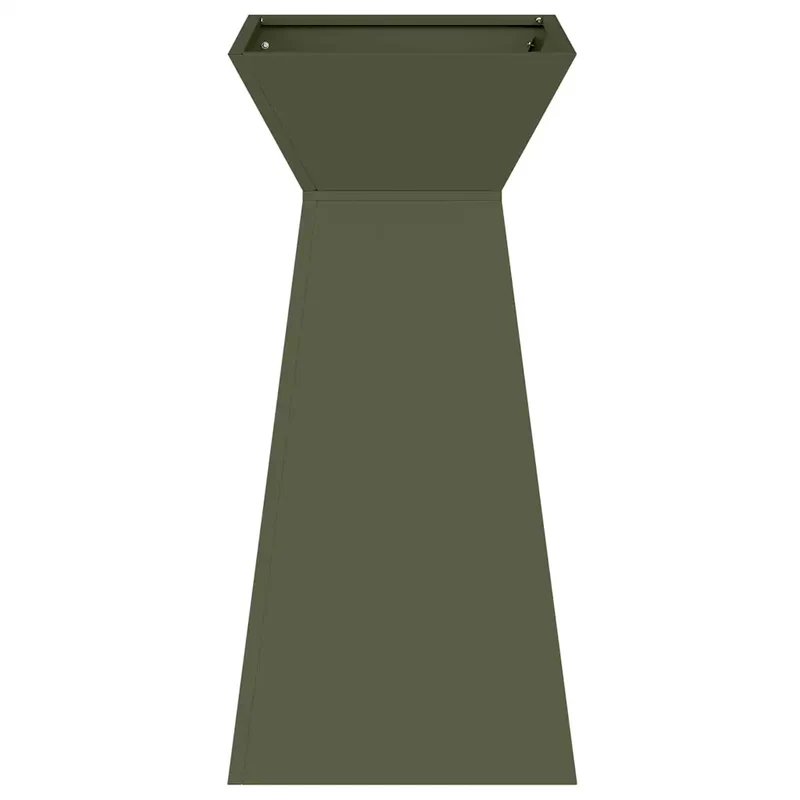Jardinière à pilier moderne décoration jardin 35 x 35 x 73 cm en matériaux durables olive 02_0052402