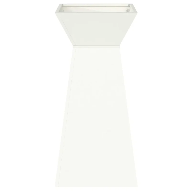 Jardinière à pilier design moderne extérieur 35 x 35 x 73 cm durable ambiance contemporaine en matériaux blanc 02_0052398