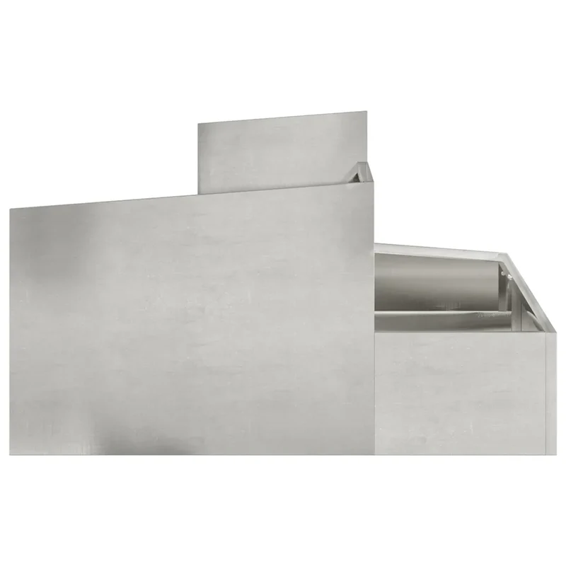 Cache-pot de jardin moderne design industriel 80 x 80 x 50 cm en acier inoxydable argent 02_0052222