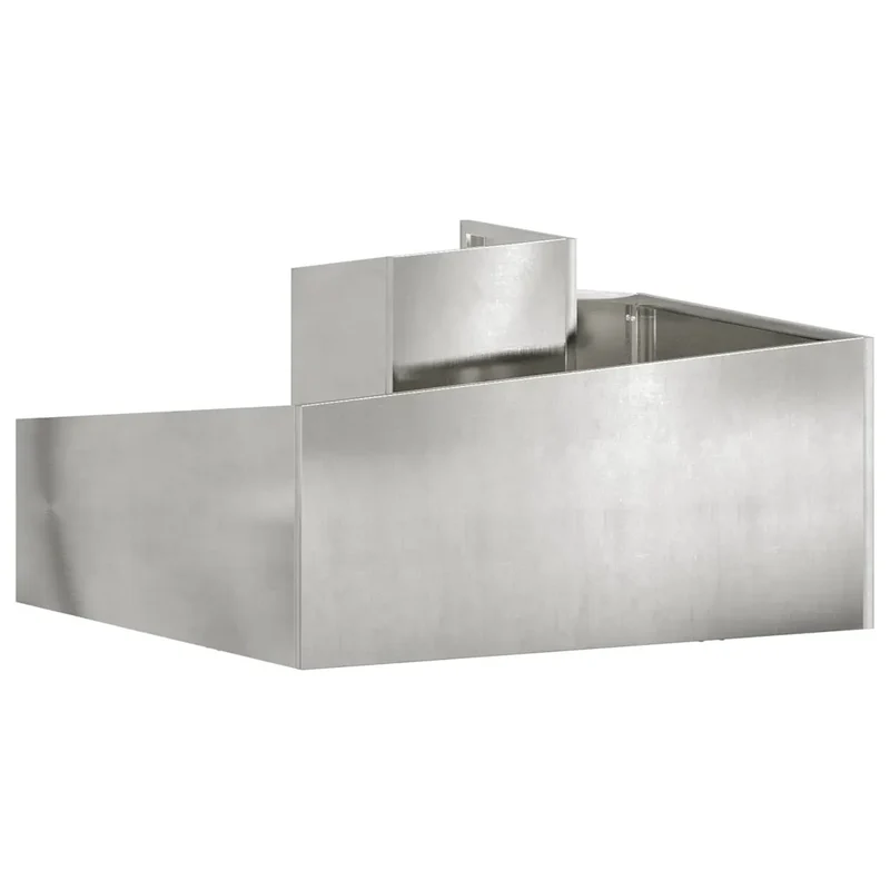 Cache-pot de jardin moderne design industriel 80 x 80 x 50 cm en acier inoxydable argent 02_0052222