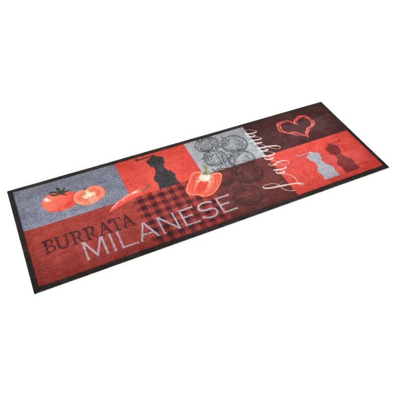 Tapis de cuisine lavable rectangulaire en polyamide 60 x 300 cm antidérapant design imprimé tomates 02_0046539
