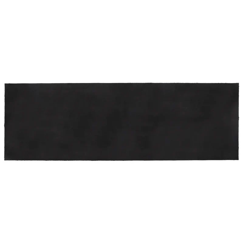 Tapis de porte touffeté 100 x 300 cm usage intérieur et extérieur support antidérapant design moderne en fibre de coco gris foncé 02_0046175