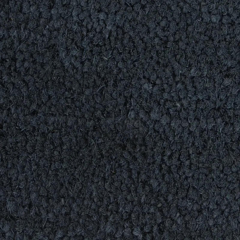 Tapis de porte touffeté 100 x 300 cm usage intérieur et extérieur support antidérapant design moderne en fibre de coco gris foncé 02_0046175