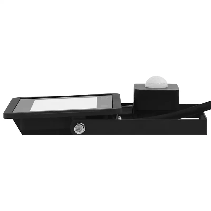 Projecteur à LED avec capteur 15,5 x 19,5 cm angle de détection 180° grande portée jardin en aluminium noir 02_0046090