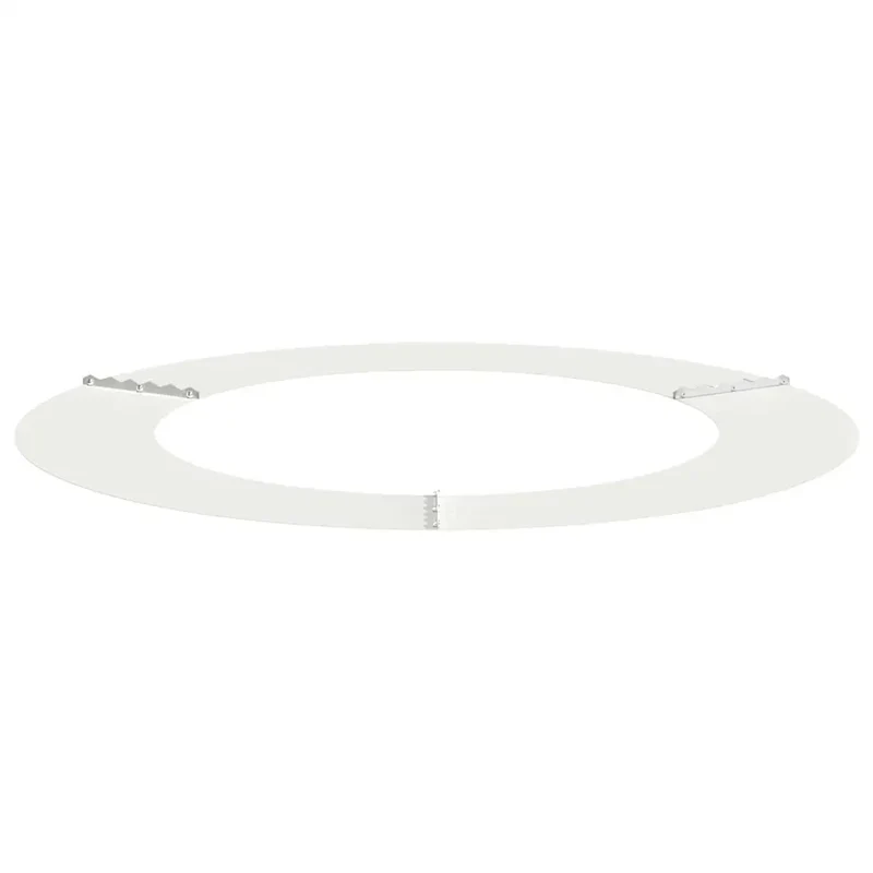 Lot de 5 anneaux d'arbre plats modernes extérieur 90 x 90 cm durables design chic en acier blanc 02_0052330