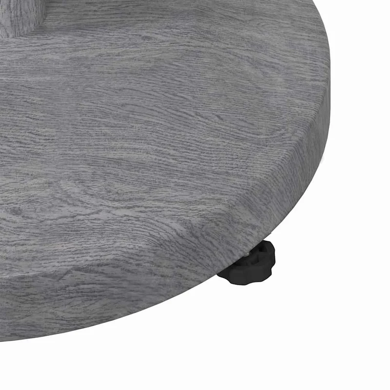 Base de parasol moderne ronde extérieure 48 x 48 x 32 cm design épuré jardin en acier gris foncé 02_0058936