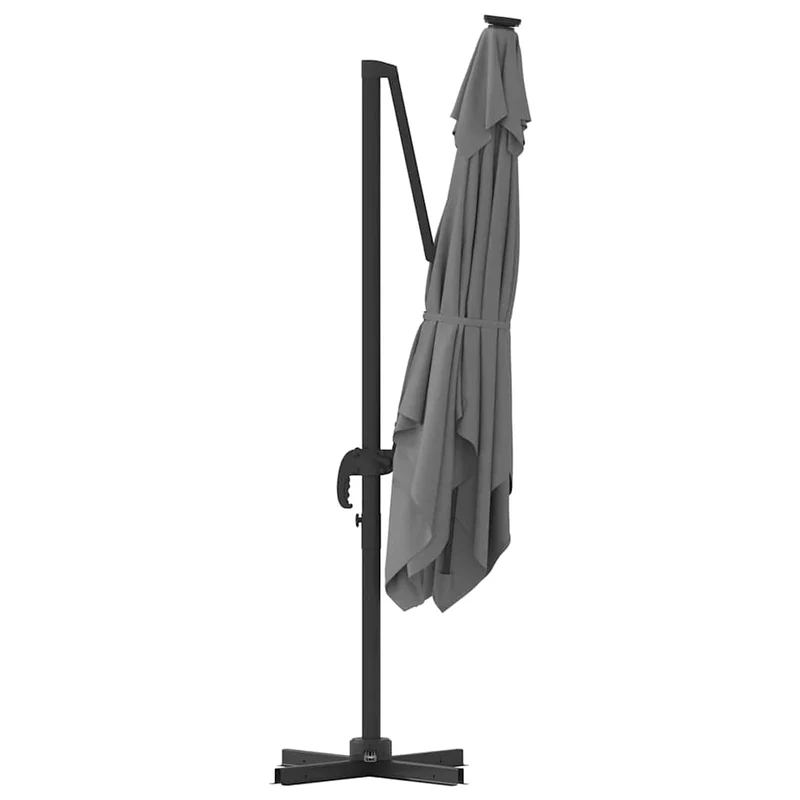 Parasol cantilever rectangulaire 286 x 284 x 265 cm avec inclinaison et rotation 360° style contemporain en aluminium anthracite 02_0058709