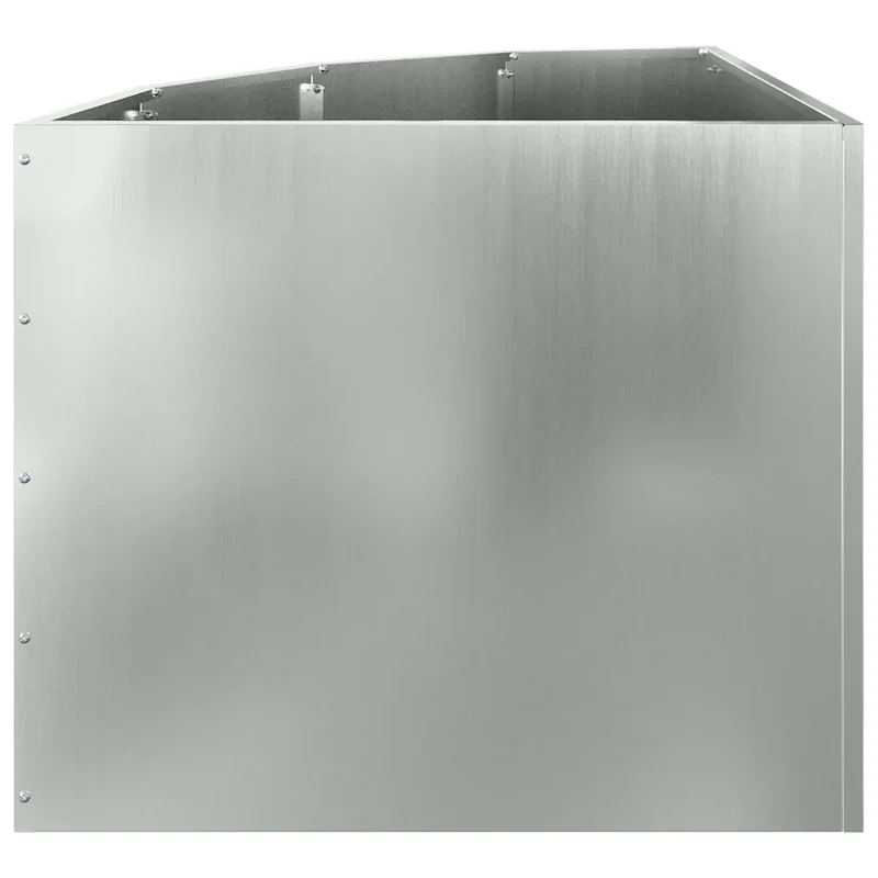 Jardinière d'angle moderne utilisé pour optimiser l'espace extérieur 60 x 60 x 50 cm en acier galvanisé argent 02_0052906