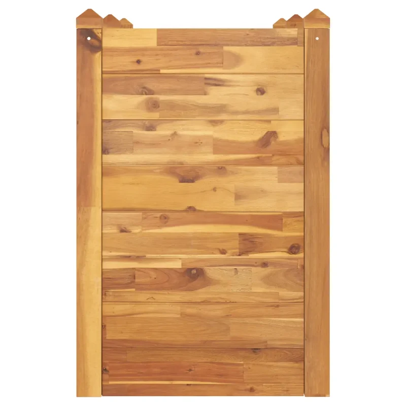 Lit surélevé de jardin empilable pour plantes et fleurs 160 x 60 x 84 cm style naturel en bois d'acacia 02_0047402