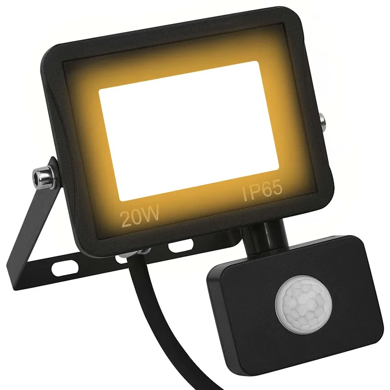 Projecteur à LED avec capteur extérieur 13 x 16,5 cm éclairage optimal angle 180° design moderne en aluminium noir 02_0046086