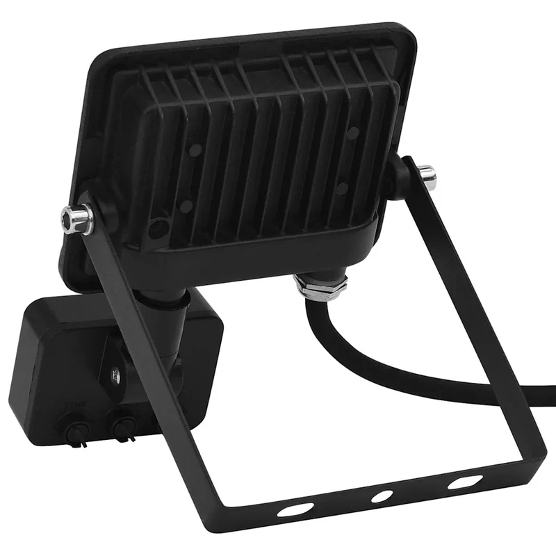 Projecteur à LED avec capteur extérieur 13 x 16,5 cm éclairage optimal angle 180° design moderne en aluminium noir 02_0046086