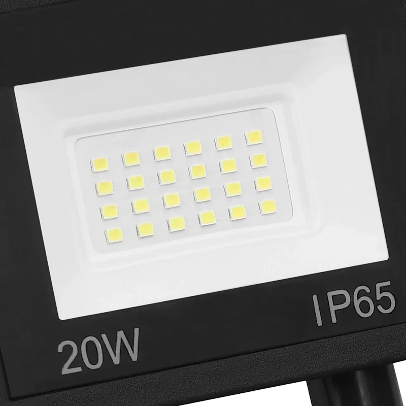 Projecteur à LED avec capteur extérieur 13 x 16,5 cm éclairage optimal angle 180° design moderne en aluminium noir 02_0046086