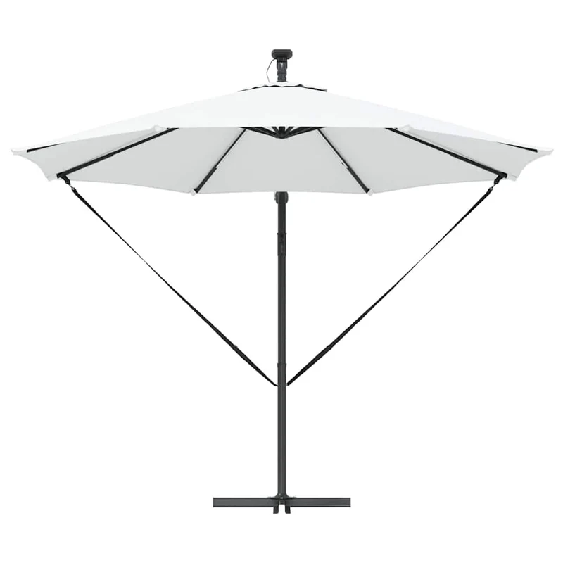 Parasol cantilever inclinable extérieur 294 x 294 x 248 cm design moderne durable en polyester sable 02_0058755