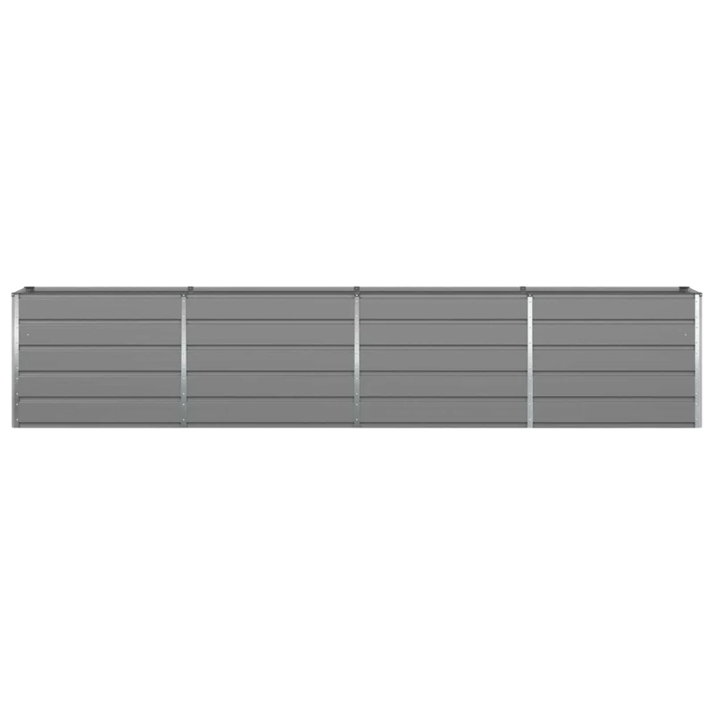 Jardinière industrielle pour jardin terrasse 480 x 50 x 45 cm en acier galvanisé gris clair 02_0059203