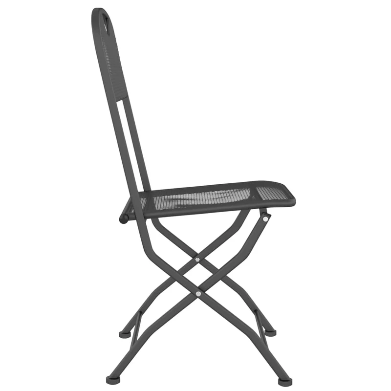 Mobilier à dîner de jardin 5 pièces maille métal anthracite 02_0014775