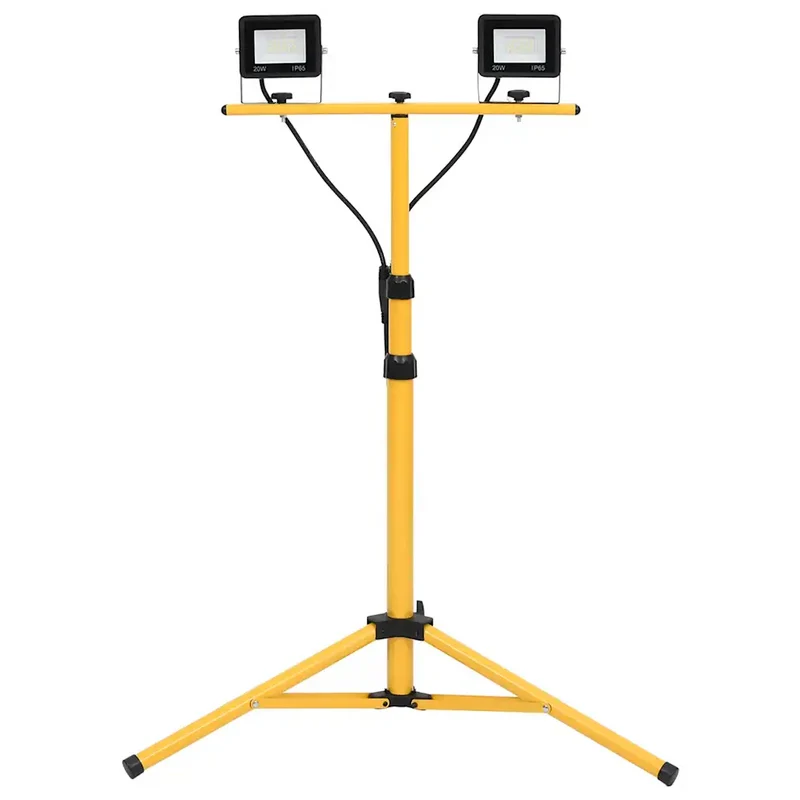 Projecteur à LED avec trépied réglable hauteur 74 x 78 x 167 cm éclairage lumineux construction en aluminium noir 02_0046113