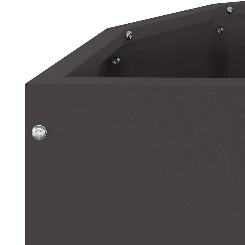 Jardinière demi-ronde moderne pour jardin terrasse 90 x 45 x 35 cm en acier noir 02_0052929