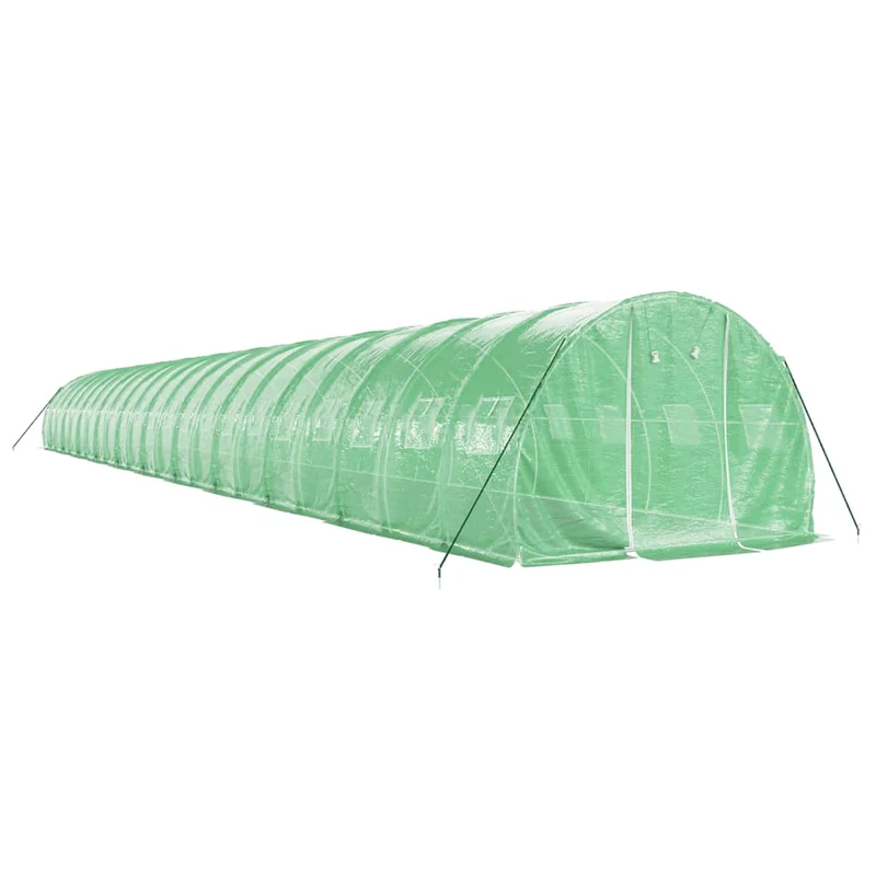 Serre tente abri plante fleur légumes avec cadre en acier 66 m² 22 x 3 x 2 m vert 02_0044620