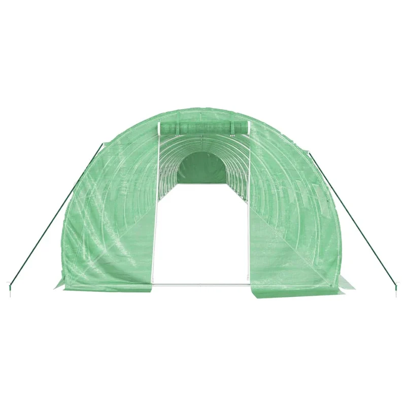Serre tente abri plante fleur légumes avec cadre en acier 66 m² 22 x 3 x 2 m vert 02_0044620
