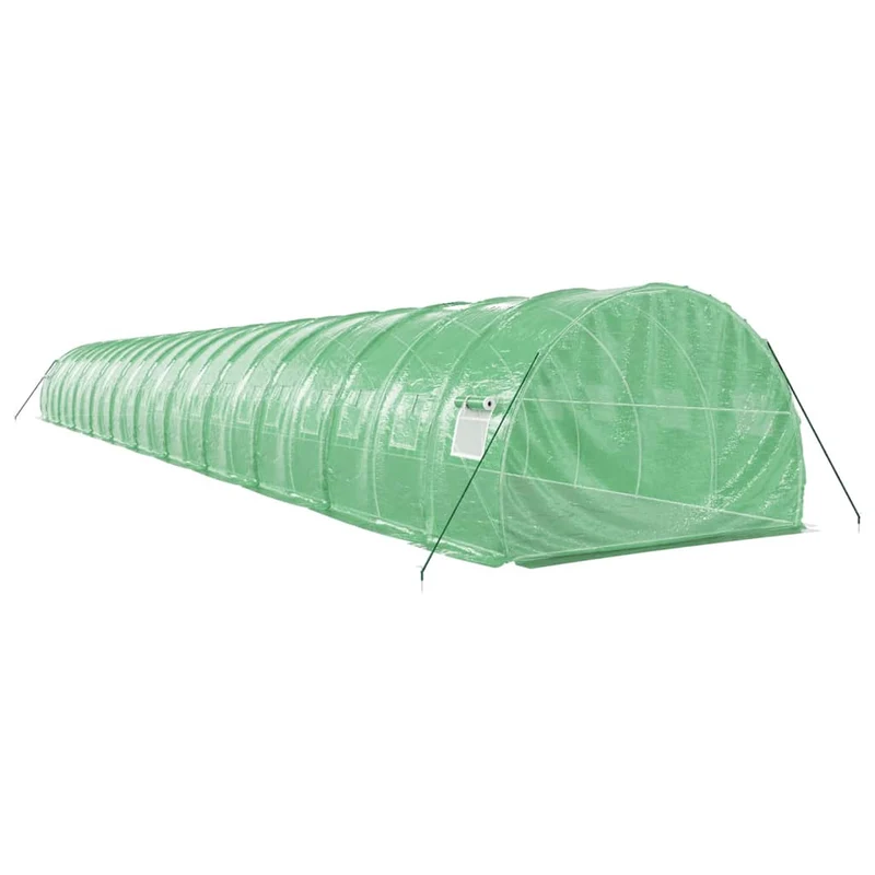 Serre tente abri plante fleur légumes avec cadre en acier 66 m² 22 x 3 x 2 m vert 02_0044620