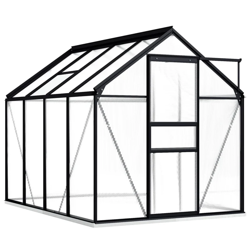 Serre tente abri plante fleur légumes avec cadre de base aluminium 4,75 m² anthracite 02_0044510