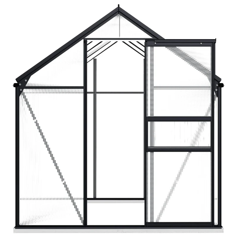 Serre tente abri plante fleur légumes avec cadre de base aluminium 4,75 m² anthracite 02_0044510
