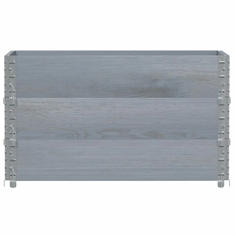 Jardinière bac lit surélevé plantes fleurs terrasse jardin 100 x 50 cm bois massif de pin gris 02_0037282