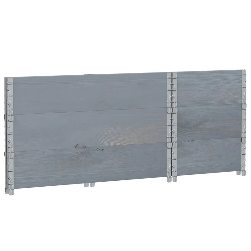 Jardinière bac lit surélevé plantes fleurs terrasse jardin 100 x 50 cm bois massif de pin gris 02_0037282