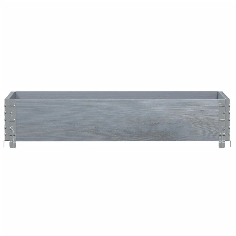 Jardinière bac lit surélevé plantes fleurs terrasse jardin 100 x 50 cm bois massif de pin gris 02_0037280