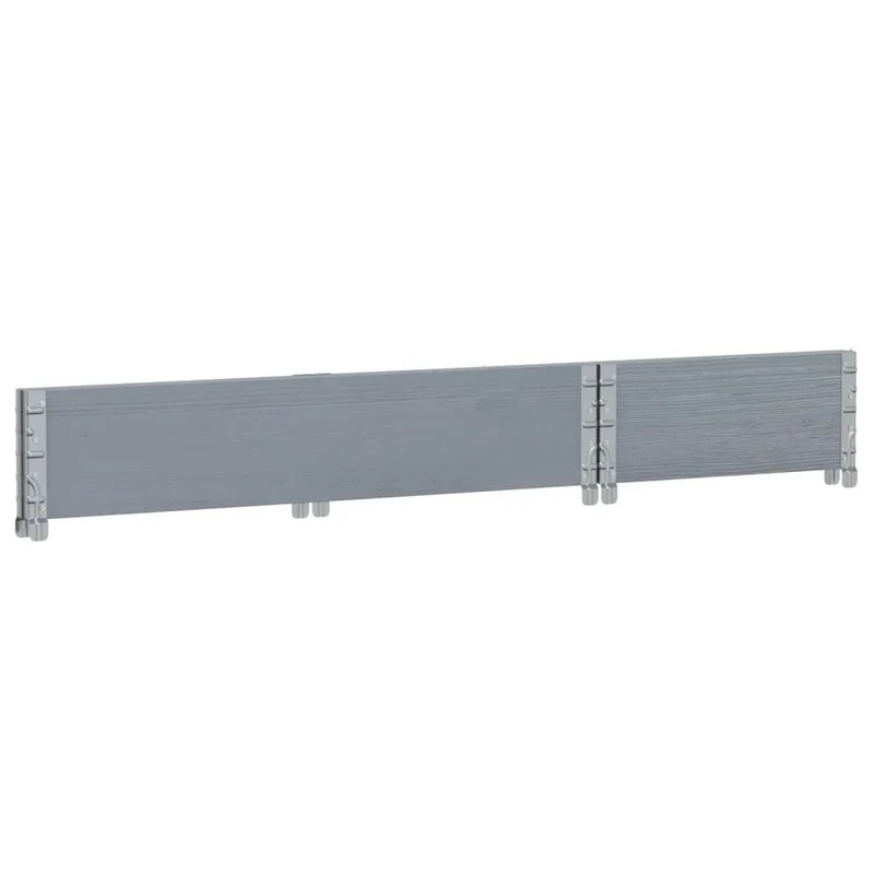 Jardinière bac lit surélevé plantes fleurs terrasse jardin 100 x 50 cm bois massif de pin gris 02_0037280