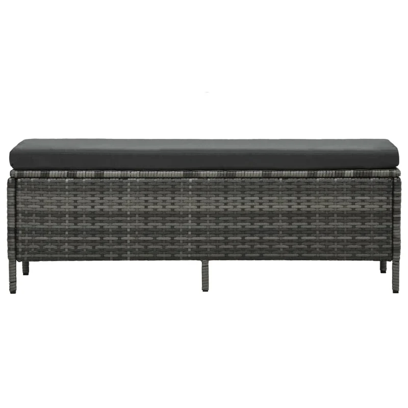 Salon de jardin meuble d'extérieur ensemble de mobilier 3 pièces avec coussins résine tressée gris 02_0015998