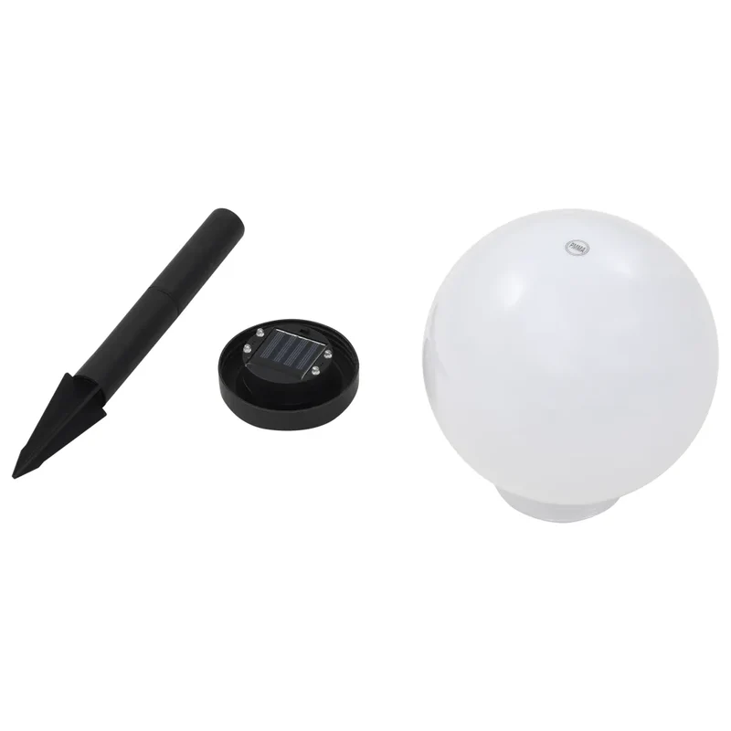 Lot de 3 lampes LED sphériques d'extérieur éclairage décoratif jardin 20 cm en PP blanc 02_0045897
