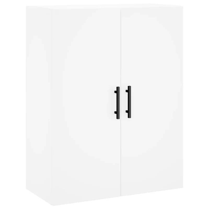 Lot de 2 armoires murales pratiques 69,5 x 34 x 90 cm rangement élégant en bois d'ingénierie blanc 02_0055372