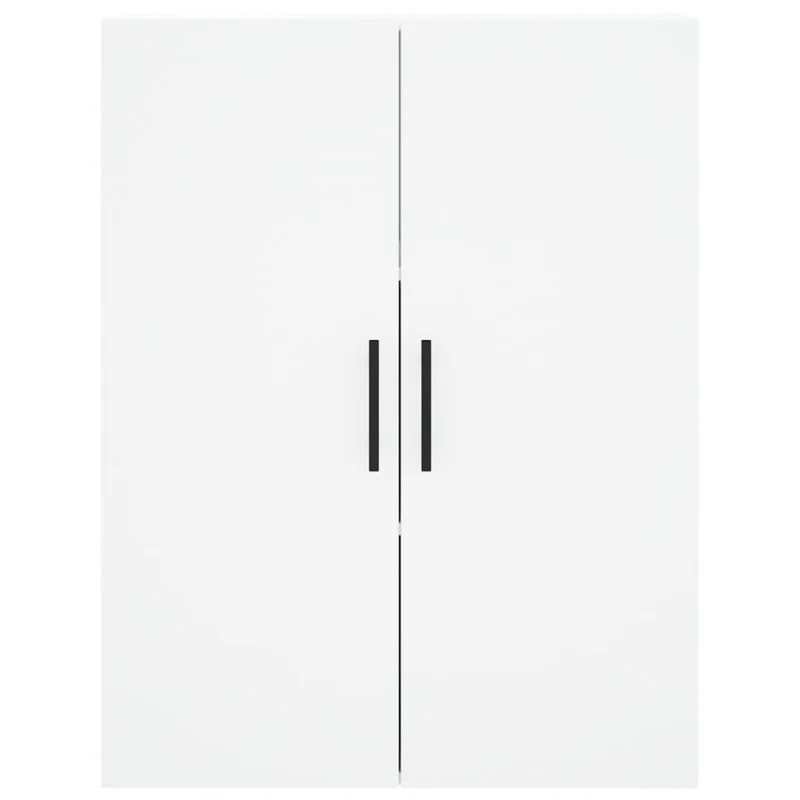 Lot de 2 armoires murales pratiques 69,5 x 34 x 90 cm rangement élégant en bois d'ingénierie blanc 02_0055372