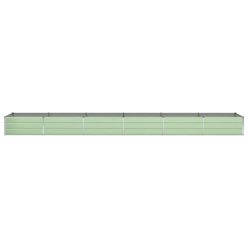 Jardinière design moderne pour extérieur 195 x 100 x 45 cm en acier galvanisé vert pastel 02_0059293