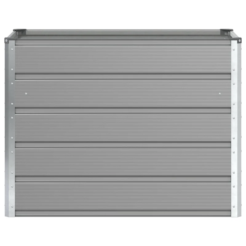 Jardinière moderne pour jardin terrasse 100 x 50 x 45 cm ambiance industrielle en acier galvanisé gris clair 02_0059197