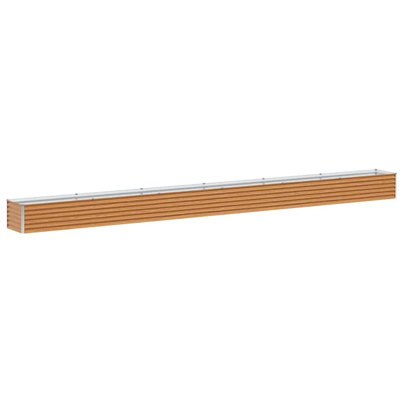 Jardinière surélevée 582 x 50 x 36 cm design industriel extérieur durable en acier galvanisé marron clair 02_0059035