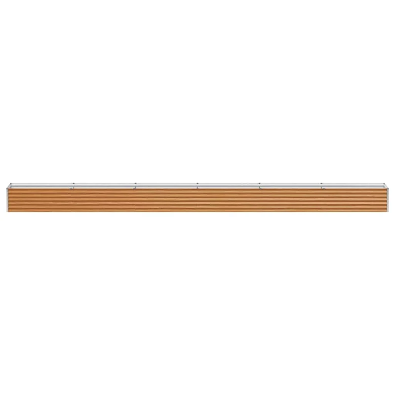 Jardinière surélevée 582 x 50 x 36 cm design industriel extérieur durable en acier galvanisé marron clair 02_0059035