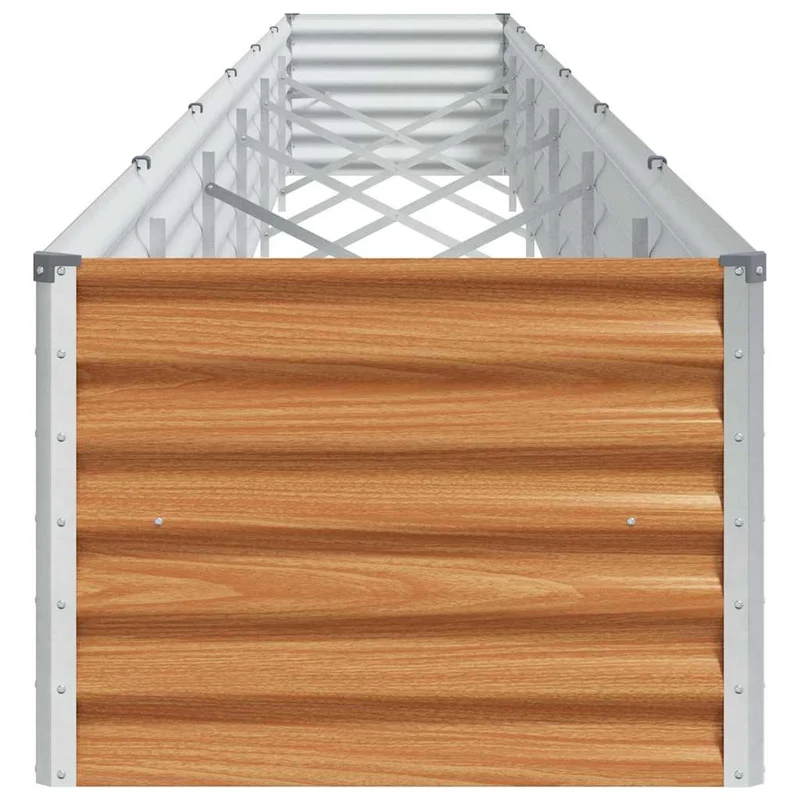 Jardinière surélevée 582 x 50 x 36 cm design industriel extérieur durable en acier galvanisé marron clair 02_0059035