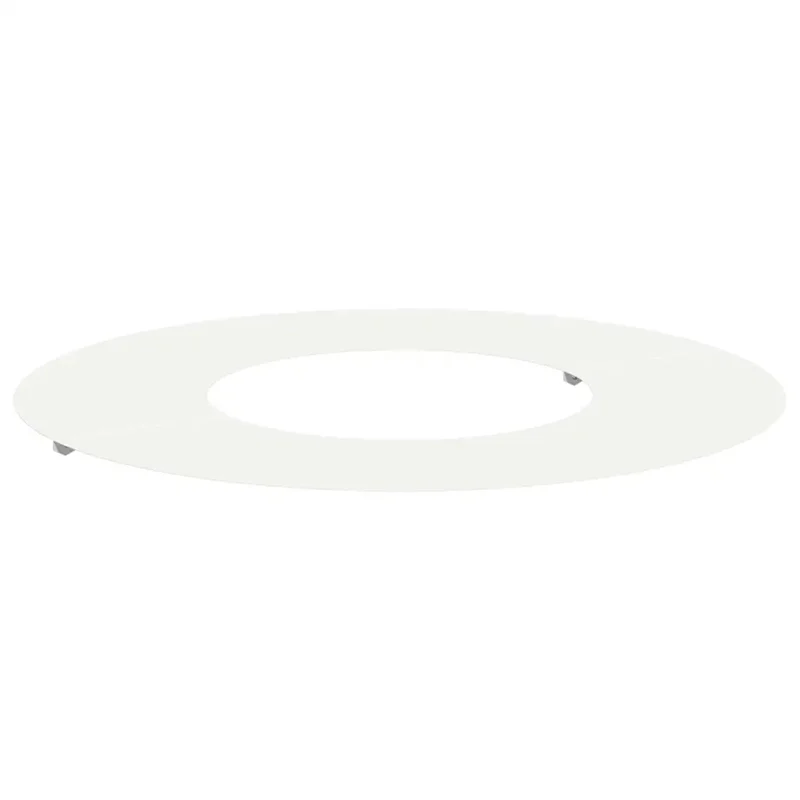 Bague d'arbre décorative moderne jardin 60 x 60 cm protège racines et améliore esthétique en acier blanc 02_0052287
